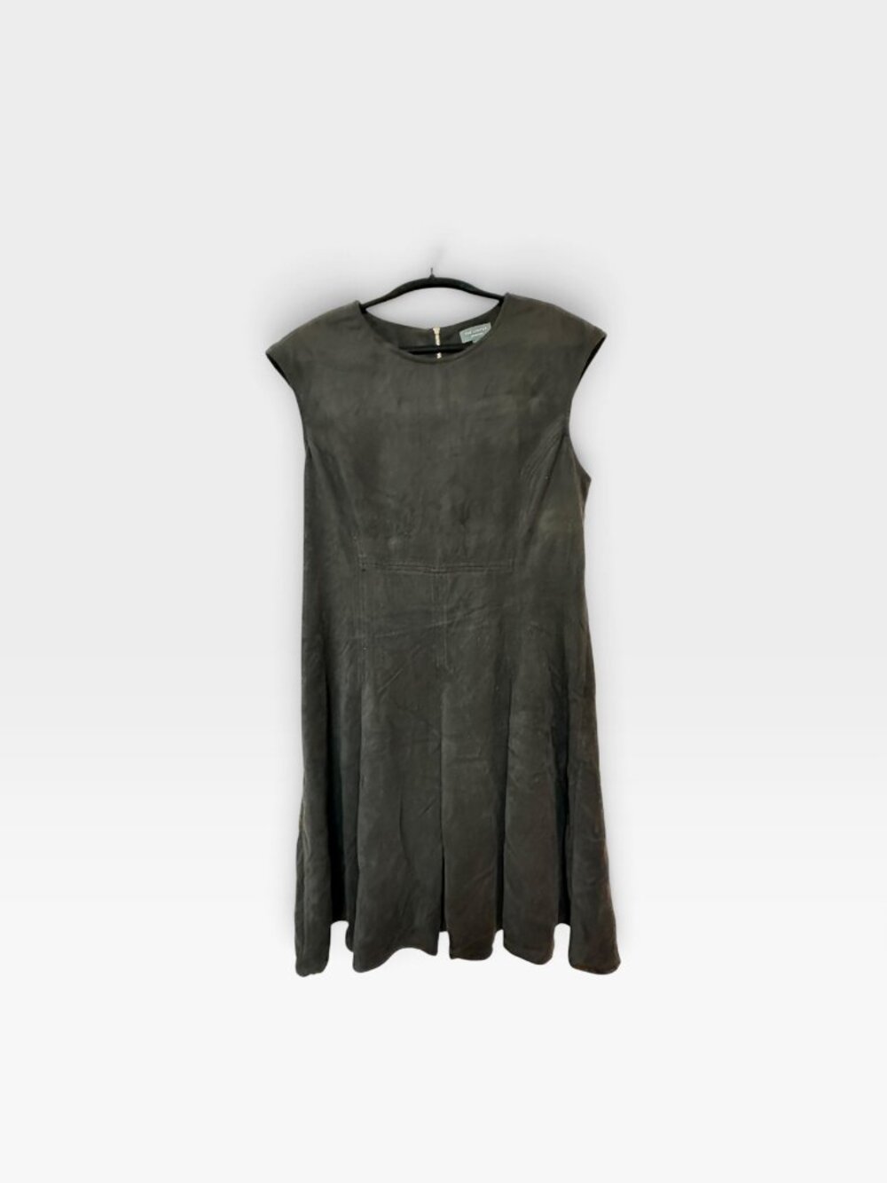 The Limited Collection Black Faux Suede Sleeveless Fit and Flare Dress Size L